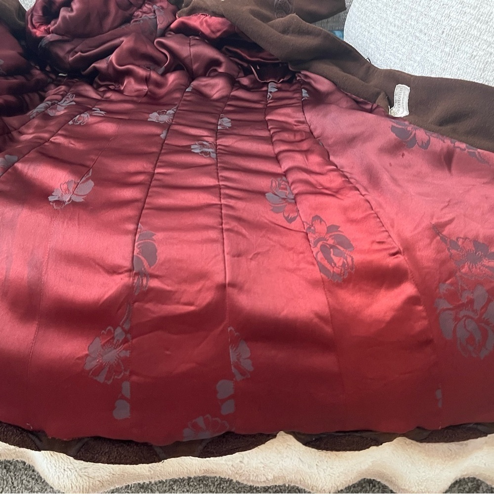 Brown Button-Up Coat - Picture 11 of 14